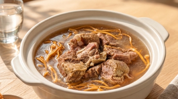 黃金蟲草清燉牛肉湯禮盒(1500g/盒)(圖)